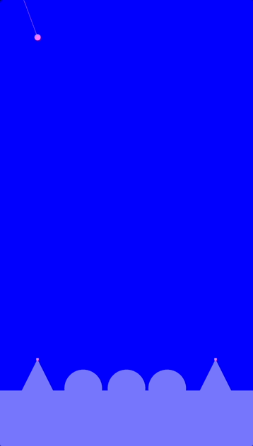 A very slow game of Missile Command