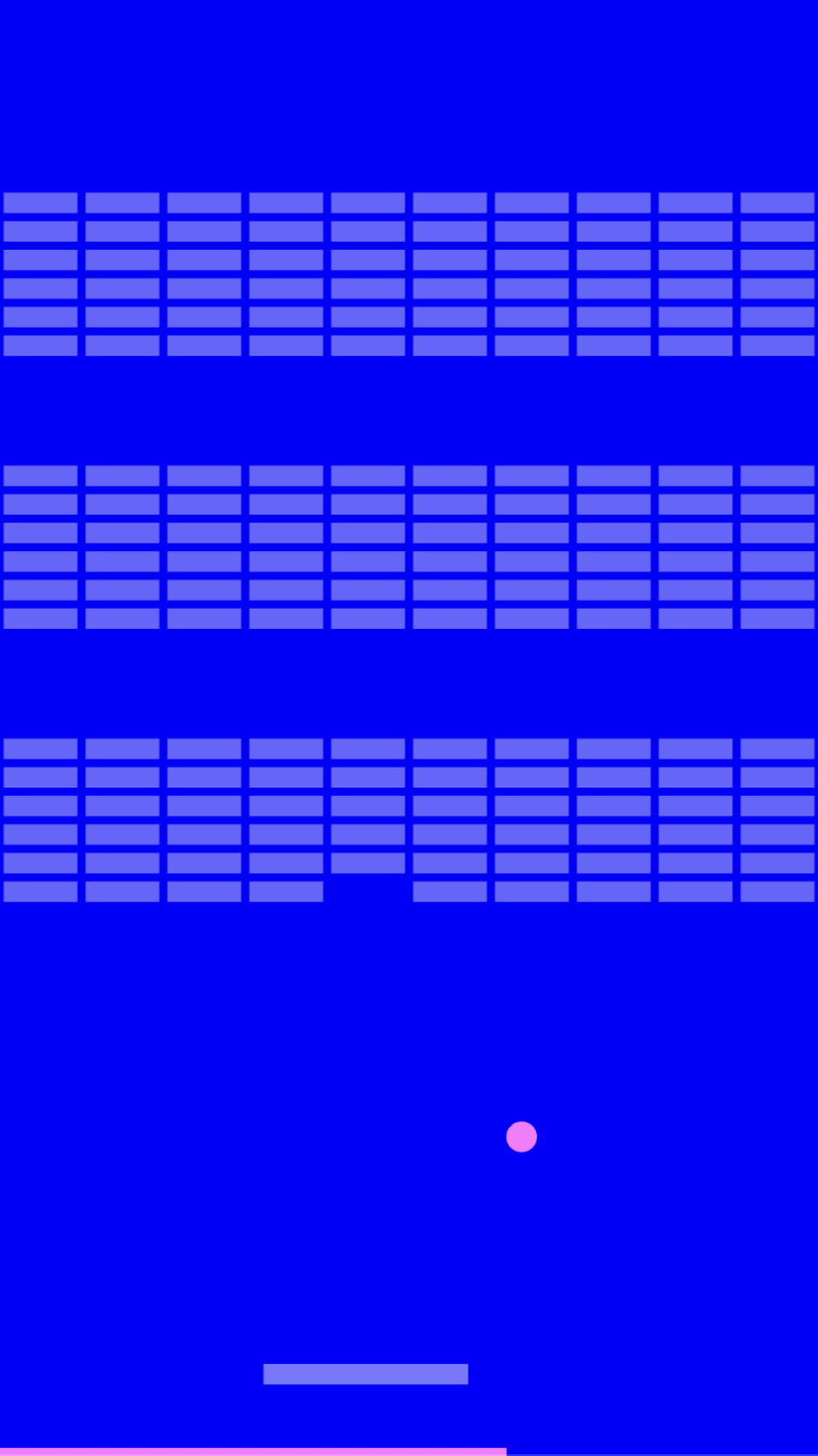 A very slow game of Breakout