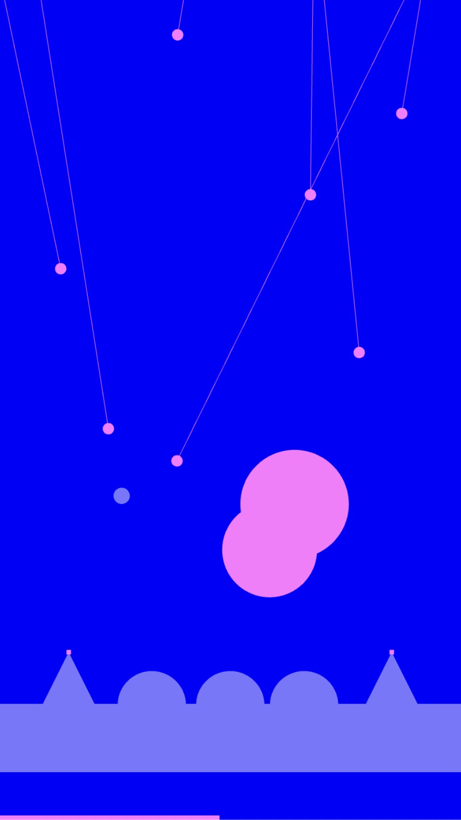 A very slow game of Missile Command