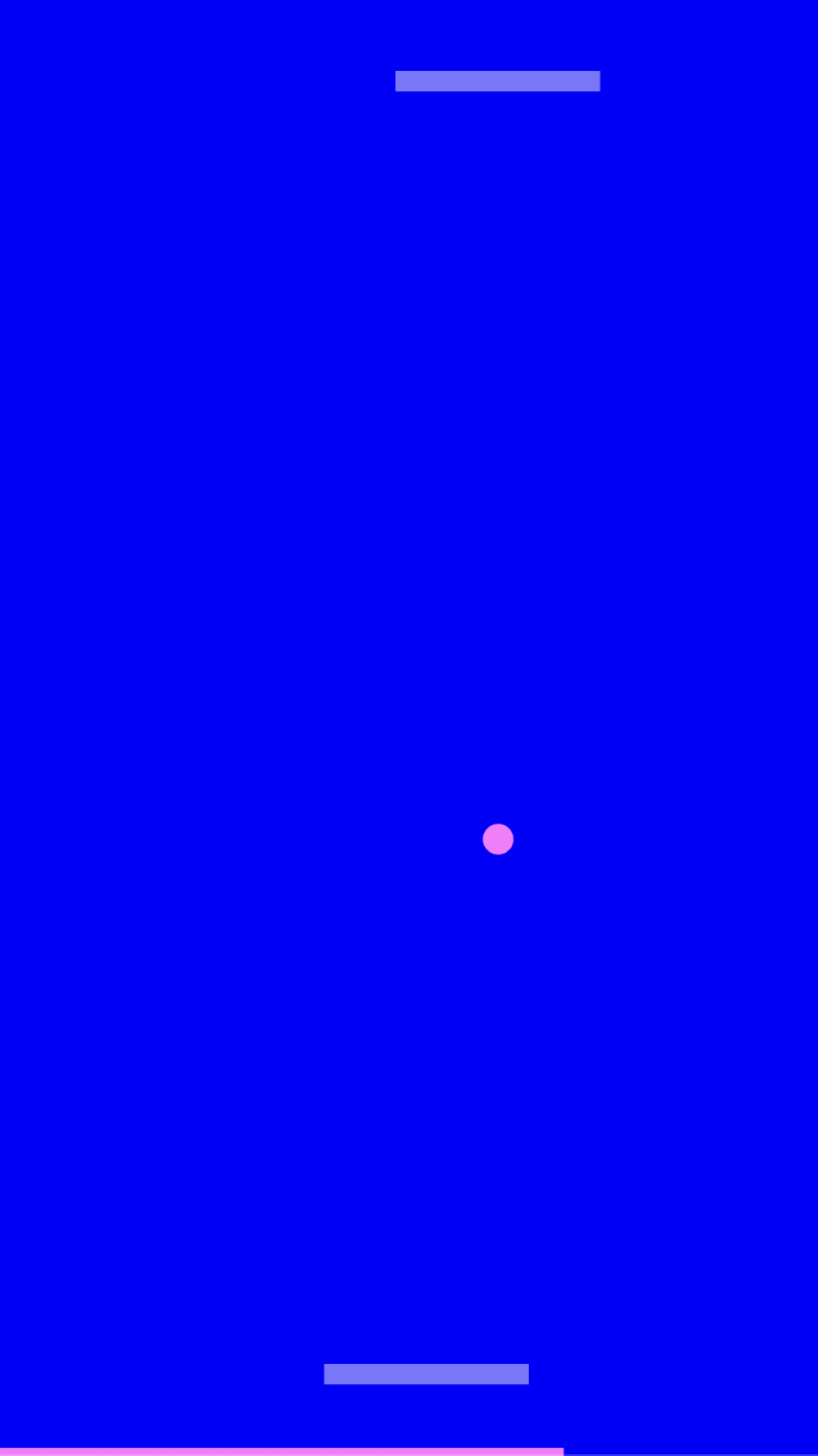 A very slow game of Pong