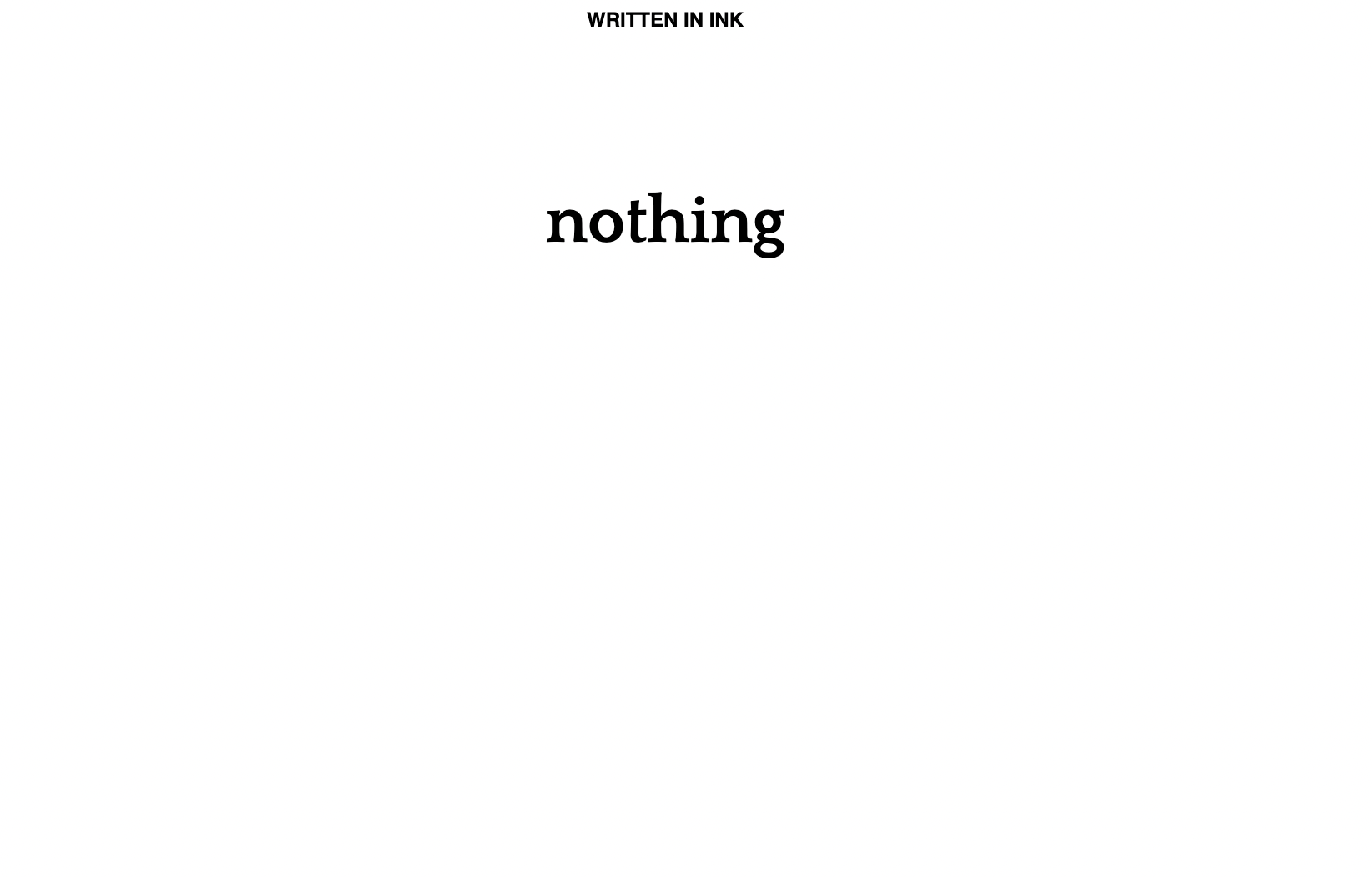 The Nothings Suite Press Kit | The Nothings Suite